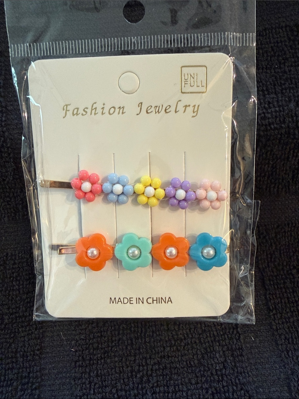 Fashion Jewelry Kids Flower Hair Clips - Coral, Mint, Yellow, Lavender, Sky Blue